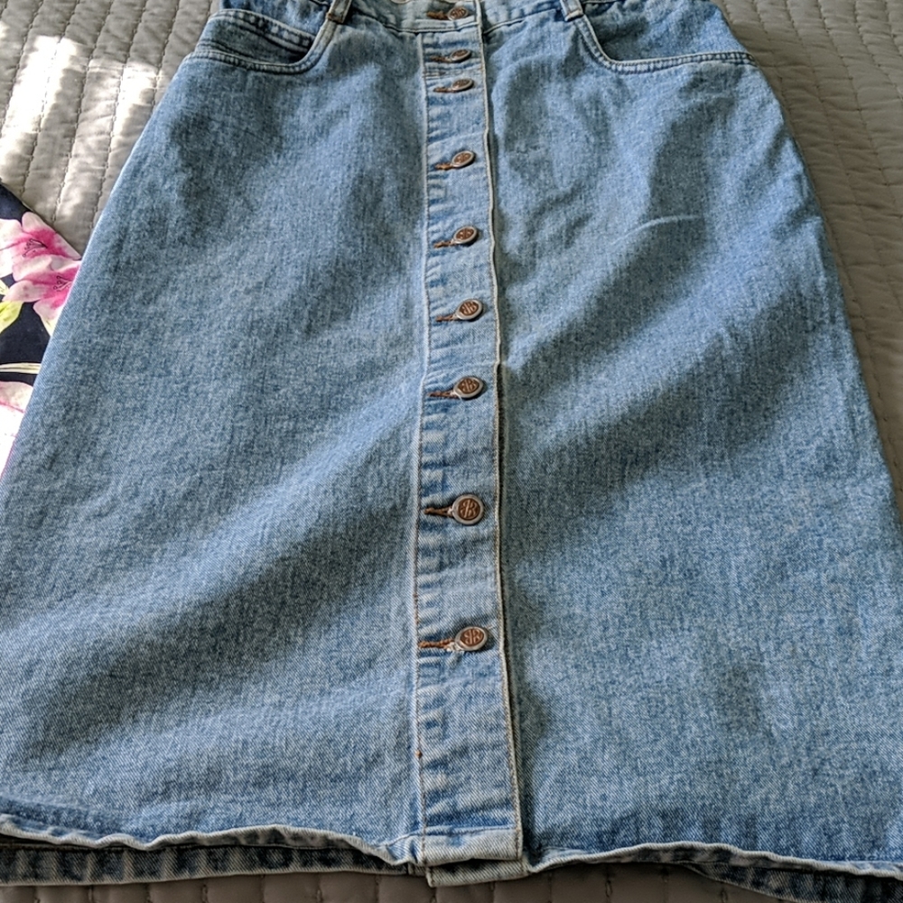Vintage Bill Blass Jean skirt midi